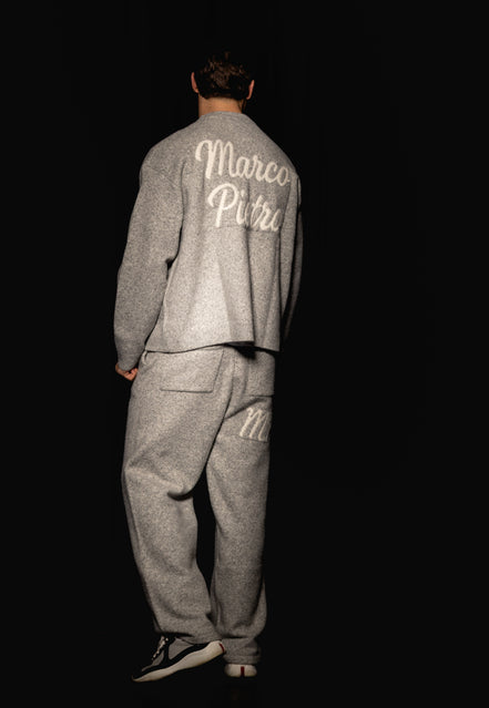 Grey Original logo knitted sweater
