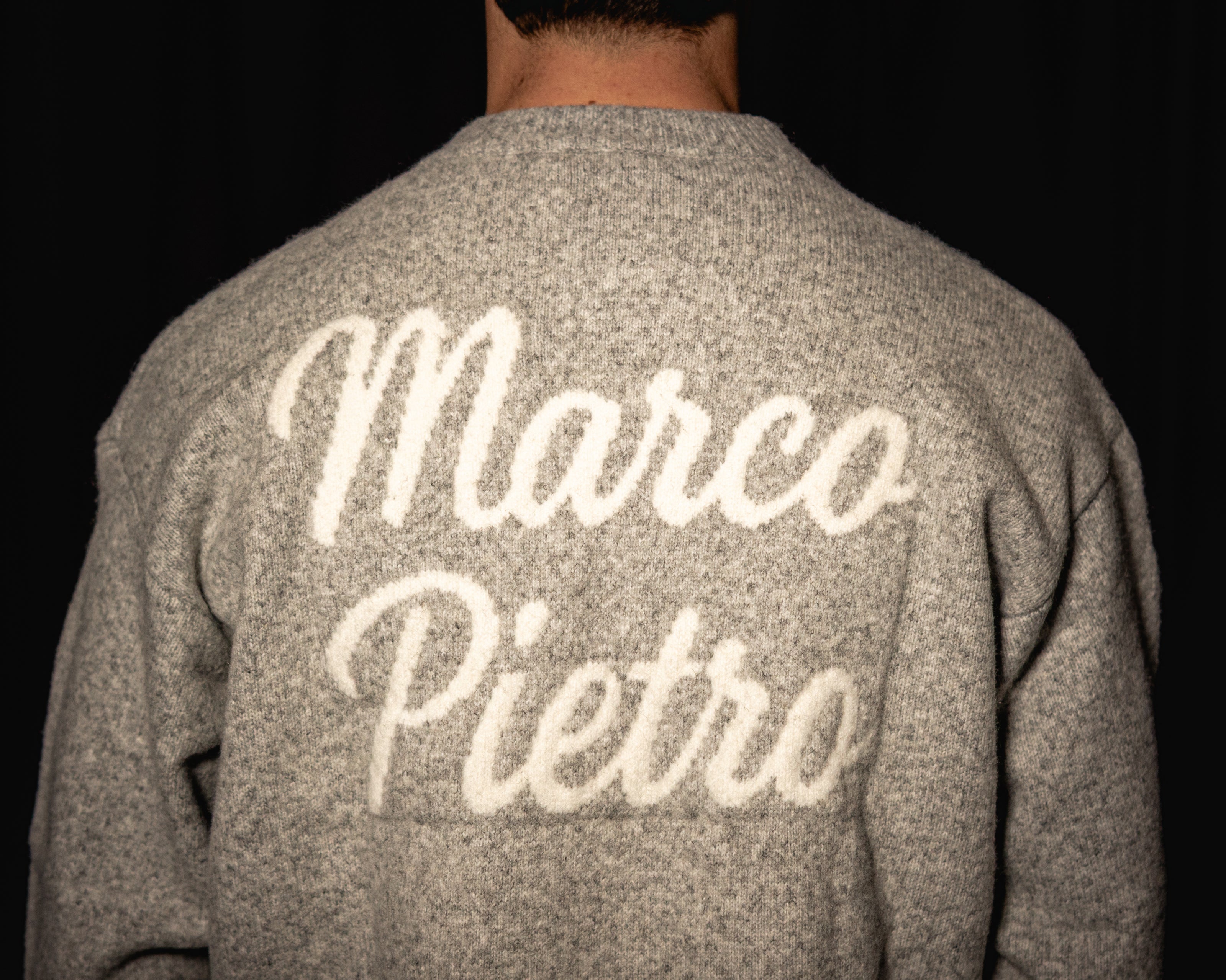 Grey Original logo knitted sweater