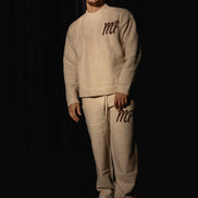 Beige original logo knitted bottoms