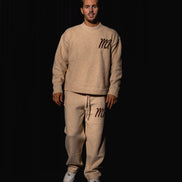 Beige original logo knitted bottoms