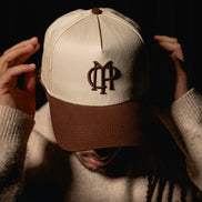 Cream Marco Pietro embroided trucker cap