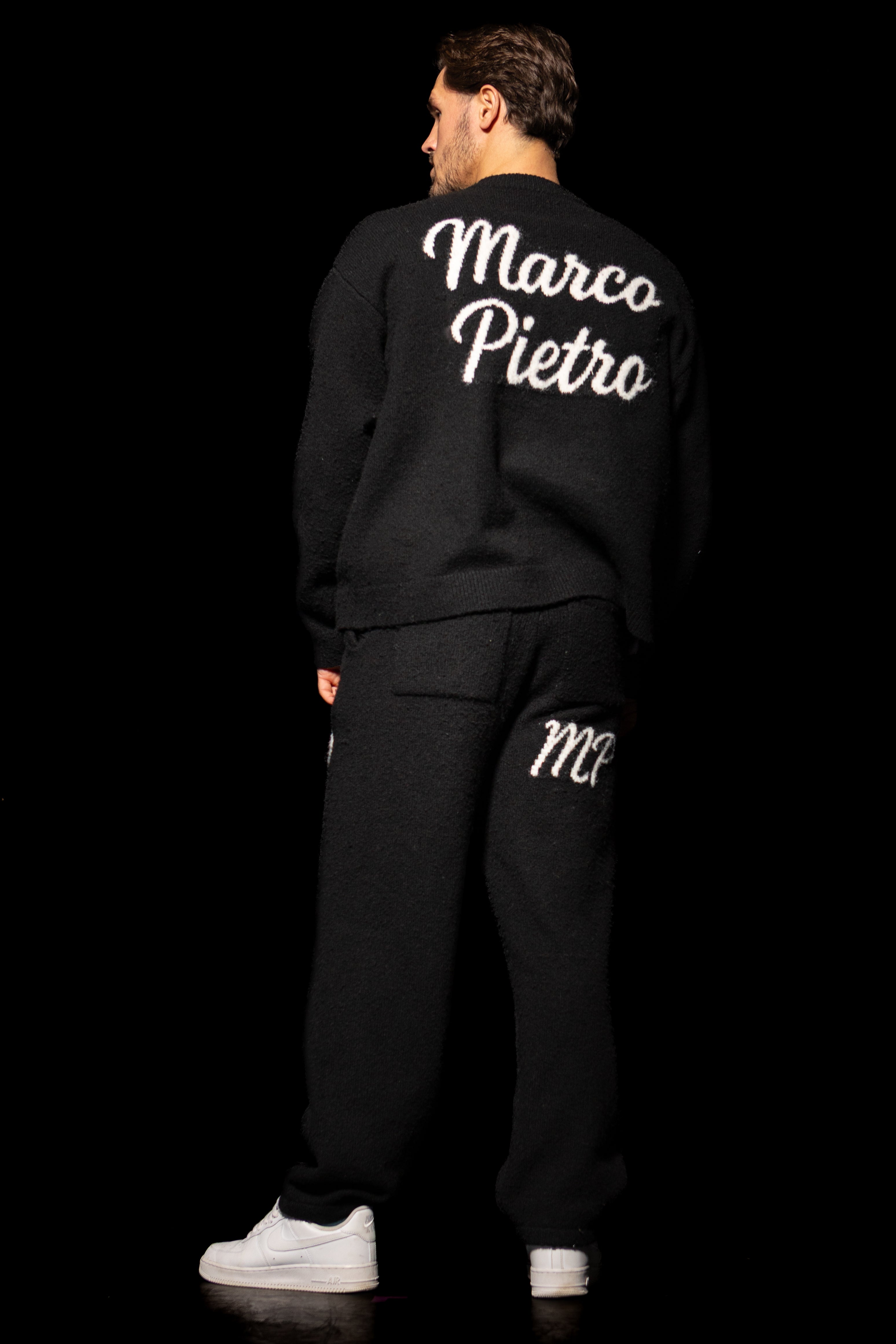 Black Original logo knitted sweater