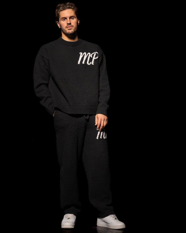 Black Original logo knitted sweater