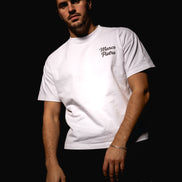 White mens oversized original logo T-shirt