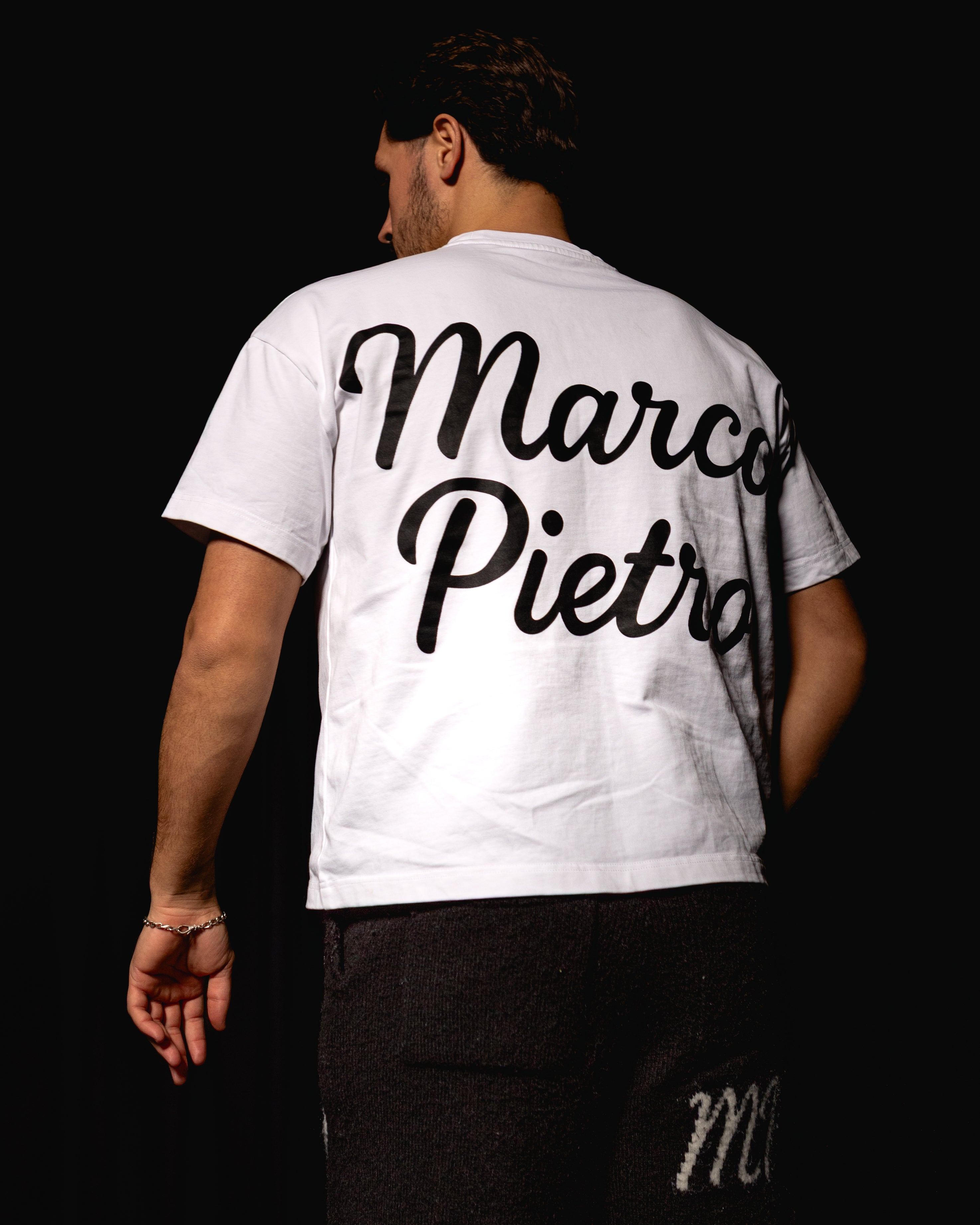 White mens oversized original logo T-shirt