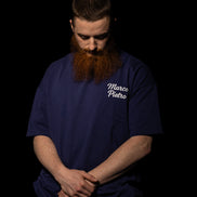 Navy mens oversized original logo T-shirt