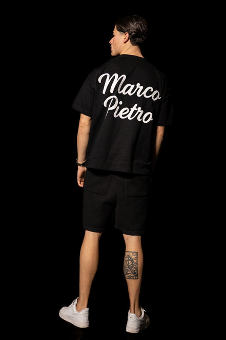 Black mens oversized original logo T-shirt