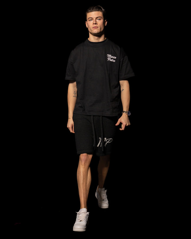Black mens oversized original logo T-shirt