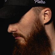 Black Marco Pietro embroided trucker cap