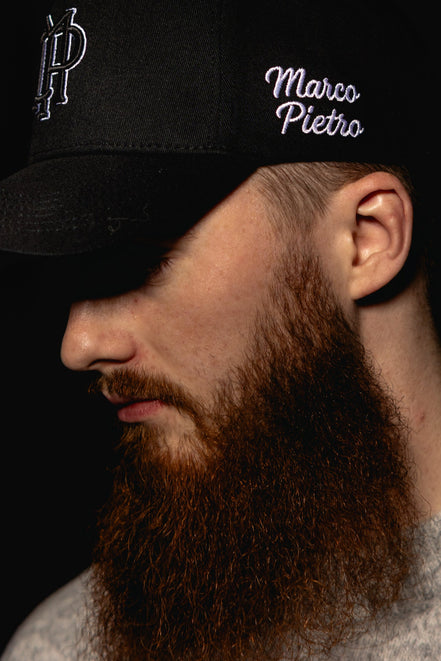 Black Marco Pietro embroided trucker cap
