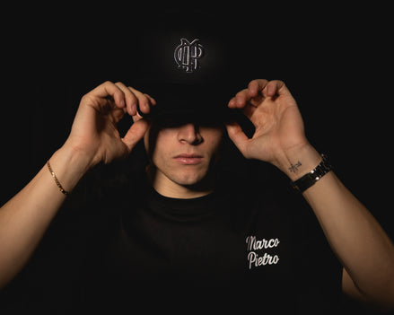 Black Marco Pietro embroided trucker cap