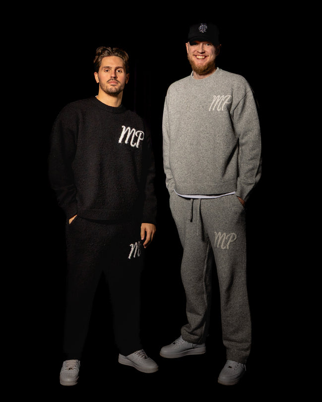 Grey Original logo knitted sweater