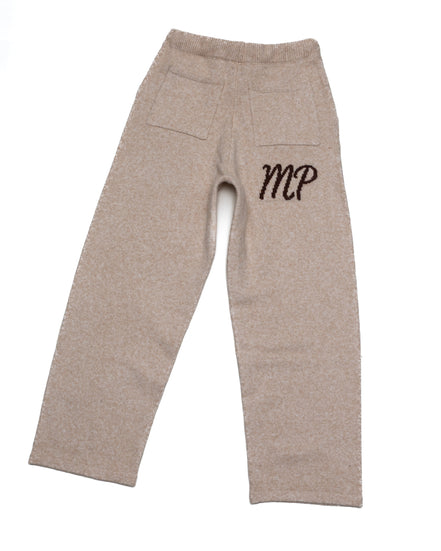 Beige original logo knitted bottoms