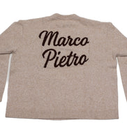 Beige Original logo knitted sweater