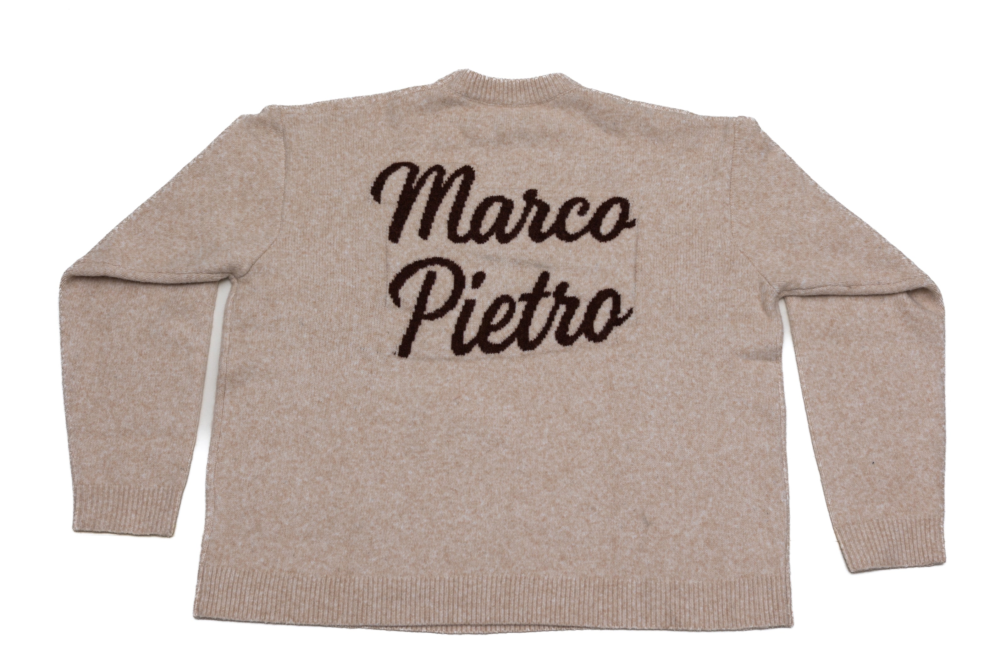 Beige Original logo knitted sweater