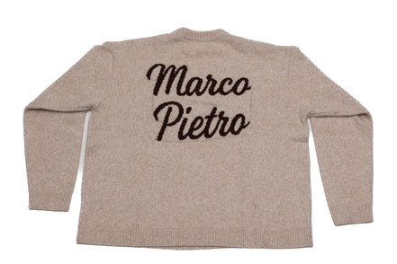 Beige Original logo knitted sweater