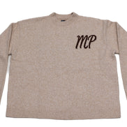 Beige Original logo knitted sweater