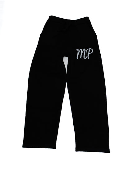 Black original logo knitted bottoms