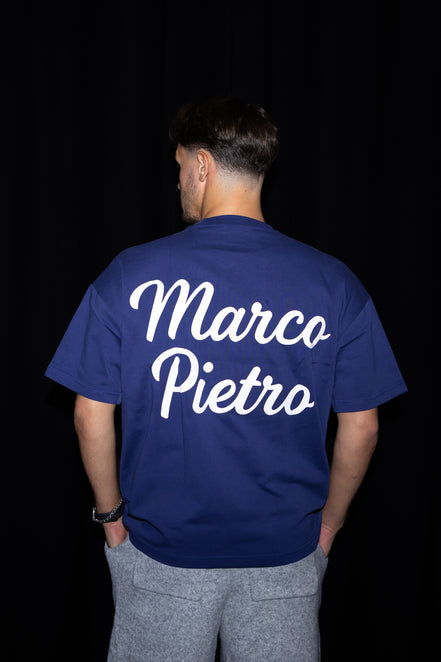 Navy mens oversized original logo T-shirt
