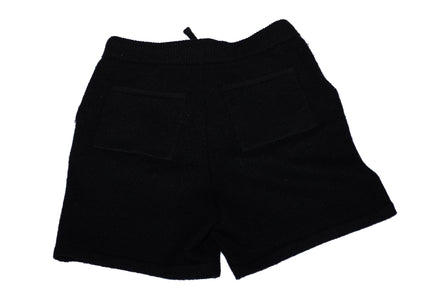 Black original logo knitted shorts