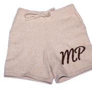 Beige original logo knitted shorts