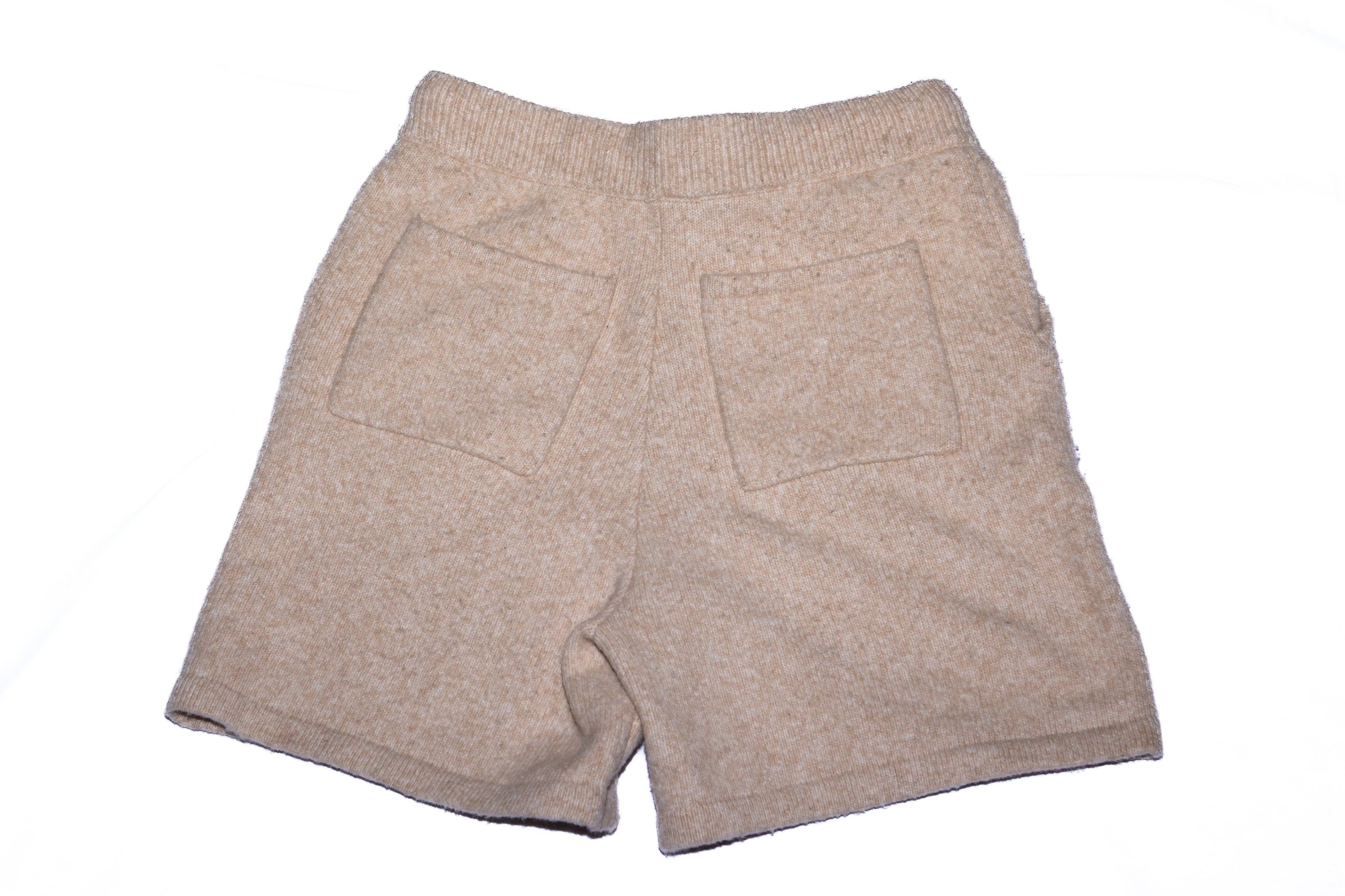 Beige original logo knitted shorts
