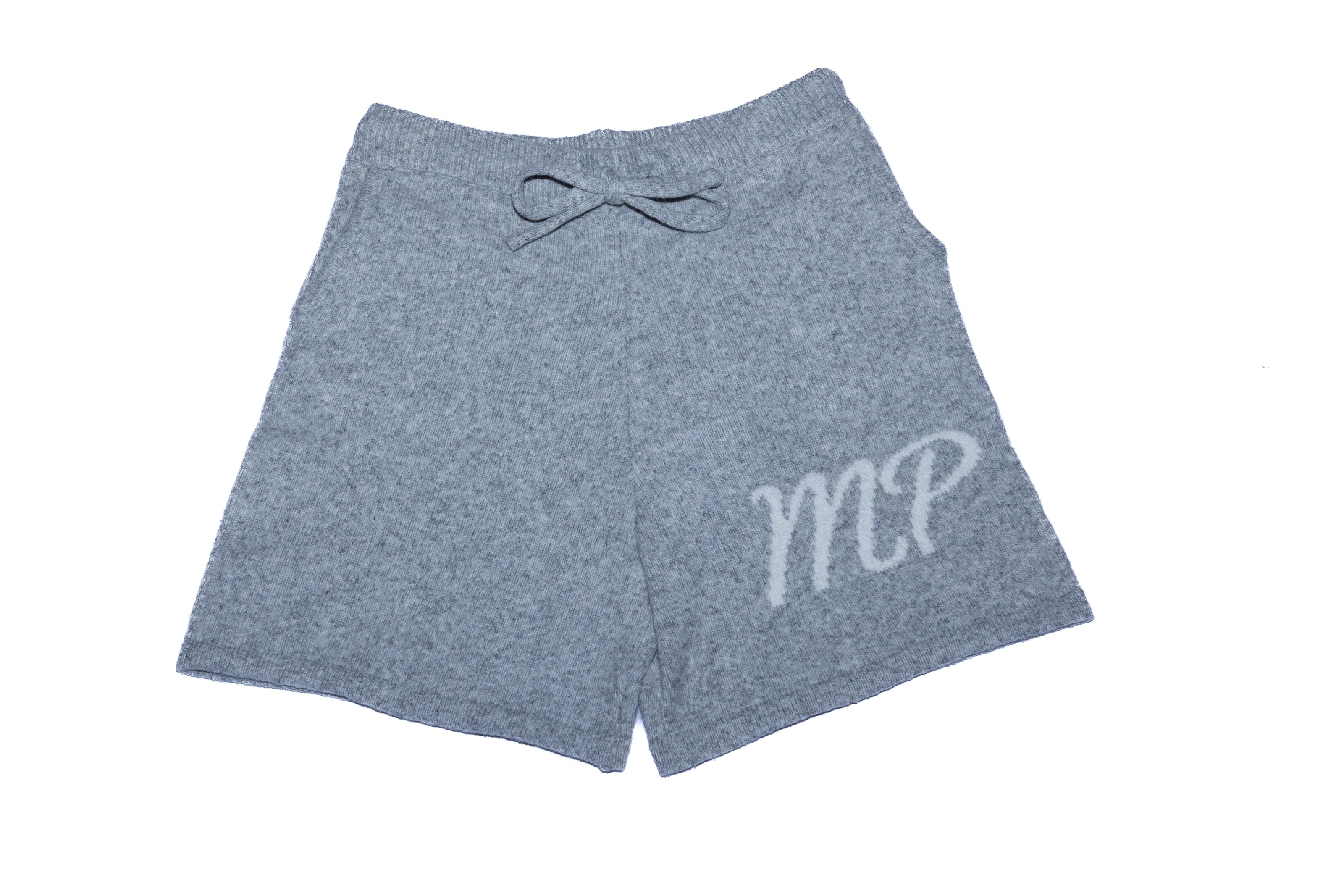 Grey original logo knitted shorts